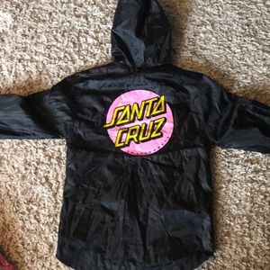 Santa Cruz pink logo windbreaker
